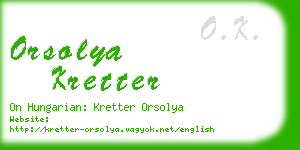 orsolya kretter business card